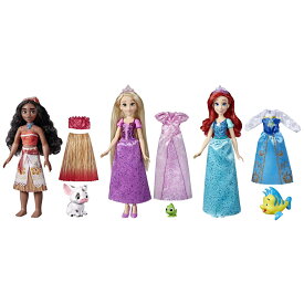 [送料無料] Disney Princess Royal Fashions And Friends, Fashion Doll 3-Pack, Ariel, Moana, and Rapunzel, Toy for Girls 3 And Up（ロイヤルファッションと仲間たち、ファッションドール3パック、アリエル、モアナ、ラプンツェル、女の子向けおもちゃ [楽天海外