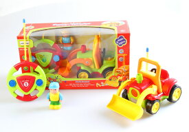 [送料無料] PlayWorld Gobbles of Giggles 4" Cartoon RC Construction Truck Toy For Toddlers - Green [楽天海外通販] | PlayWorld Gobbles of Giggles 4" Cartoon RC Construction Truck Toy For Toddlers - Green