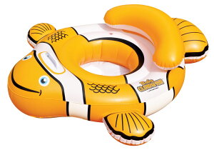 [RDY] [] 40 "IWƔ̖cJNN}m~̐Ԃ̃v[̕ [yVCOʔ] | 40'' Orange and White Inflatable Clownfish Baby Pool Float