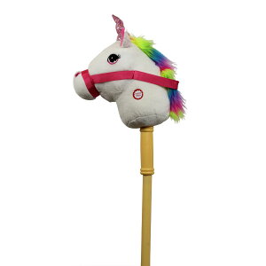 [RDY] [] PonyLand MfB[Abv 28C` XeBbNz[Xʂ zCgjR[ TEht [yVCOʔ] | Ponyland Giddy-Up 28" Stick Horse Plush, White Unicorn w/ Sound