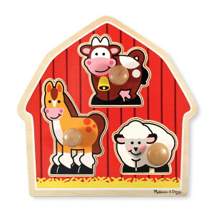 [RDY] [] Melissa  Doug Barnyard Animals Jumbo Knob Wooden Puzzle - Horse, Cow, and Sheep [yVCOʔ] | Melissa  Doug Barnyard Animals Jumbo Knob Wooden Puzzle - Horse, Cow, and Sheep