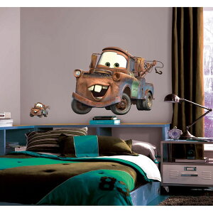 [RDY] [��������] RoomMates �J�[�Y ���[�e�� �u���E�� �s�[�����X�e�B�b�N �W���C�A���g �E�H�[���f�J�[�� 29.3 in.X 24 in. [�y�V�C�O�ʔ�] | RoomMates Cars Mater Brown Peel  Stick Giant Wall Decal 29.3 in. X 24