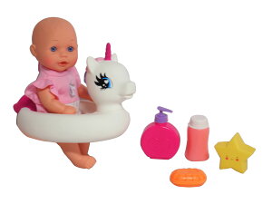[RDY] [] Dream Collection oX^C 12C` xr[h[ jR[֕t [yVCOʔ] | Dream Collection Bath Time 12" Baby Doll with Unicorn Floatie