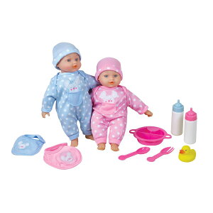 [] Lissi 11C`cCxr[h[vCZbg 10s[X [yVCOʔ] | Lissi 11" Twin Baby Doll Playset, 10 Pieces