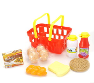 [RDY] [] Bisontec H`ZbgiqpoXPbgtj10_Zbg PS117 [yVCOʔ] | Bisontec Pretend Breakfast  Lunch Play Food Set with Basket for Kids - 10 Piece Set PS117