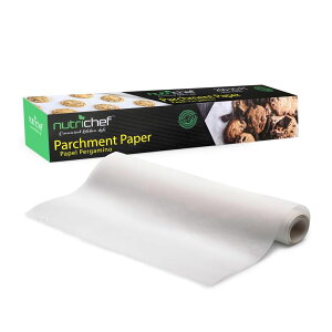 [��������] 200 Sq. Ft. Parchment Paper Roll - 200 Sq. Ft. Heavy Duty Parchment Paper Roll for Baking, Easy to Cut  Non-stick cooking Paper for Bread, Cookies, Air Fryer, Steaming, Grilling - NutriChef NCPRC300 [�y�V�C�O�ʔ�] | 200 Sq