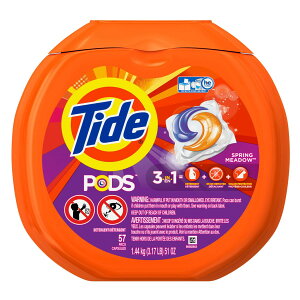 [] Tide PODSt̐܃pbNAXvOhEA57 [yVCOʔ] | Tide PODS Liquid Laundry Detergent Pacs, Spring Meadow, 57 count