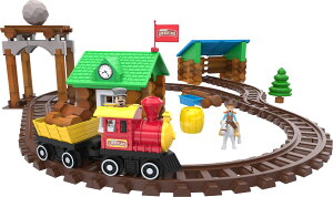 [] Lincoln Logs ޏ} - {̖؂̊ۑ - gݗĎH - 101p[c - Ώ۔N3Έȏ [yVCOʔ] | LINCOLN LOGS Sawmill Express Train - Real Wood Logs - Buildable Train Track - 101 parts