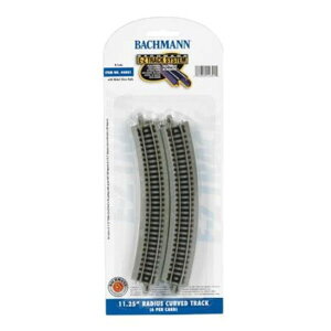 [��������] Bachmann Trains N�Q�[�W 11.25 ���a�J�[�u�h�g���b�N �S���͌^�p���H 6�p�b�N [�y�V�C�O�ʔ�] | Bachmann Trains N Scale 11.25 Radius Curved Track Model Train Track - 6 Pack