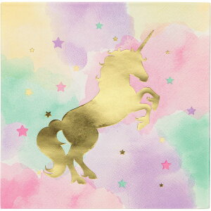 [RDY] [] Xp[NjR[y[p[ivL 48JEg 24lp [yVCOʔ] | Sparkle Unicorn Paper Napkins 48 Count for 24 Guests