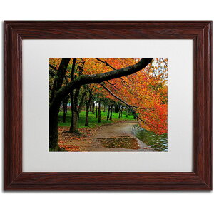 [RDY] [��������] Trademark Fine Art Tidal Basin Autumn 2 �L�����o�X�A�[�g by CATeyes, White Matte, Wood Frame [�y�V�C�O�ʔ�] | Trademark Fine Art Tidal Basin Autumn 2 Canvas Art by CATeyes, White Matte, Wood Frame