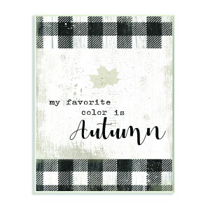 [RDY] [��������] Stupell Industries Favorite Season Is Autumn Plaid Fall Word Design Wood Wall Art By Artist Daphne Polselli �X�^�y���� �H�̃��[�h�f�U�C���E�b�h�E�H�[���A�[�g [�y�V�C�O�ʔ�] | Stupell Industries Favorite