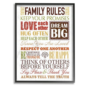 [RDY] [��������] Stupell Home Decor Collection Family Rules Autumn Colors Oversized Framed Giclee Texturized Art, 16 x 1.5 x 20 [�y�V�C�O�ʔ�] | The Stupell Home Decor Collection Family Rules Autumn Colors Oversized Framed Giclee Texturized Art