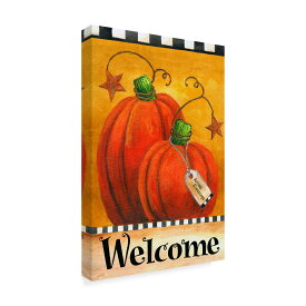 [送料無料] Trademark Fine Art メリンダ・ヒプシャー作 パンプキン オータム ウェルカム キャンバスアート [楽天海外通販] | Trademark Fine Art 'Pumpkin Autumn Welcome' Canvas Art by Melinda Hipsher