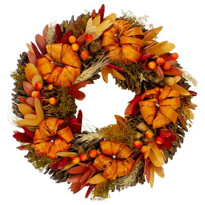 [RDY] [] Northlight vX`bNUnlitӍՏH̎n̉ԗ J{`̉ʎ13C` }`J[  [yVCOʔ] | Northlight Plastic Unlit Thanksgiving Autumn Harvest Wreath, with Pumpkins Berries 13"
