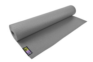 [] K|[YEH[`[gtK}bg O[ 3.5mm 24C` X 68C` [yVCOʔ] | Yoga Mat W/ Yoga Pose Wall Chart - Grey 3.5mm, 24" X 68"