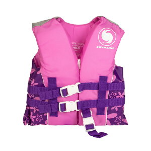 [RDY] [] sNƎ̉ԕ̎qpCtWPbgxXginhtj-50lbs܂ [yVCOʔ] | Pink and Purple Floral Child Life Jacket Vest with Handle - Up to 50lbs