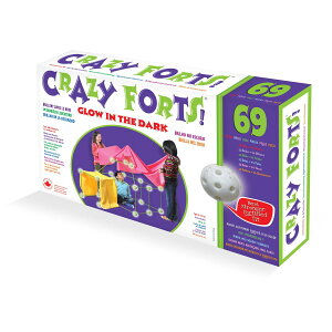 [] Crazy Forts !Â\z\ȉ/Ỏ̍Ԃ̉Zbg69s[X̔M [yVCOʔ] | Crazy Forts! 69 Piece Glow In The Dark Buildable Indoor/Outdoor Play Fort Playset