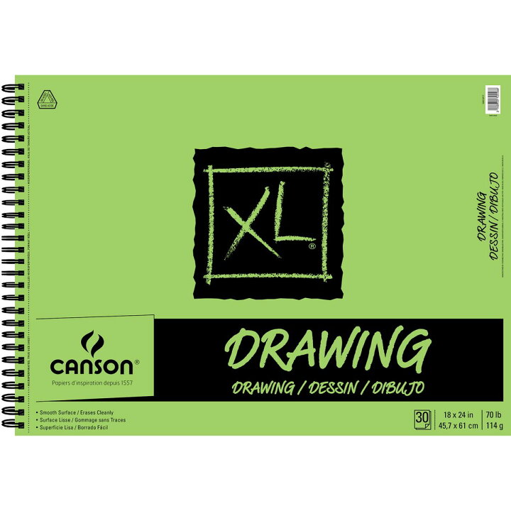 楽天市場】[送料無料] Canson XLドローイングパッド、18インチ x 24インチ、30枚/パッド [楽天海外通販] | Canson XL  Drawing Pad, 18in x 24in, 30 Sheets/Pad : Walmart 楽天市場店