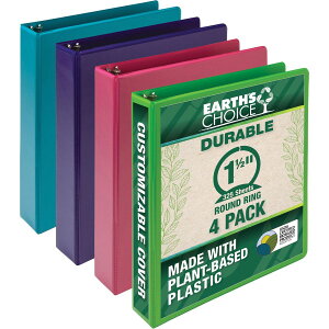 [RDY] [��������] Samsill SAMMS48659�AEarthchoice Durable View Binder�A4���A�A�\�[�g�B [�y�V�C�O�ʔ�] | Samsill, SAMMS48659, Earthchoice Durable View Binder, 4 Each, Assorted