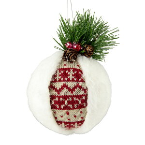 [] Northlight FvX`bNtFCNt@[mfBbNvgNX}X{[I[igA8"B [yVCOʔ] | Northlight Multi-color Plastic Faux Fur Nordic Print Christmas Ball Ornam