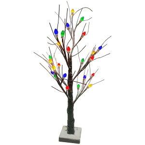 [RDY] [] 24C`LEDCgtubNtXglHNX}Xc[ - }`J[Cg [yVCOʔ] | 24" LED Lighted Black Frosted Artificial Christmas Tree - Multi-Color lights