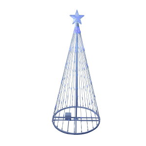 [RDY] [] 4'  LED ɂĂNX}X c[̉~`̉Õ[h Decor [yVCOʔ] | 4' Blue LED Lighted Christmas Tree Cone Outdoor Yard Decor