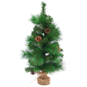 [] W[gx[X23.5C`~bNXpCƏڂ̐lHNX}Xc[ [yVCOʔ] | 23.5" Mixed Pine and Pine Cones Artificial Christmas Tree in Jute Base