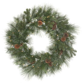 [送料無料] Vickerman 30インチ人工グローバーミックスパインリース、87プラスチック/ニードルチップと70クリアデュラリット®白熱灯ミニライト付き [楽天海外通販] | Vickerman 30" Artificial Gro