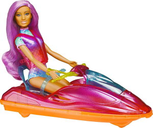 [] Barbie WFbgXL[AhtBth2́AANZT[tulbgh[i3ΈȏΏ [yVCOʔ] | Barbie Brunette Doll with Jet Ski, 2 Dolphin Friends  Accessories, 3 &am