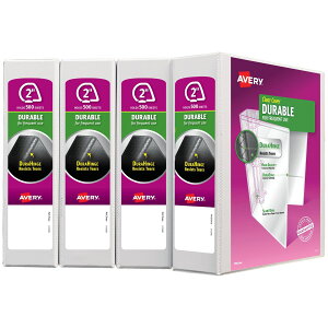 [RDY] [] Avery fur[ 3OoC_[A2C`X΃OAzCgoC_[4 (17577) [yVCOʔ] | Avery Durable View 3 Ring Binders, 2" Slant Rings, 4 White Binders (17577)