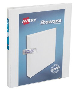 [RDY] [] Avery GRm~[V[P[Xr[3OoC_[A0.5C`ی^OAzCg [yVCOʔ] | Avery Economy Showcase View 3 Ring Binder, 0.5" Round Rings, White