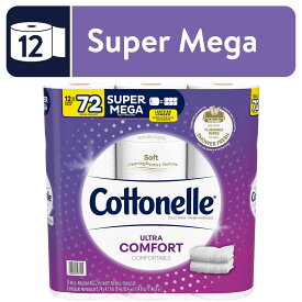 [送料無料] Cottonelle ウルトラコンフォート トイレットペーパー スーパーメガ12ロール [楽天海外通販] | Cottonelle Ultra Comfort Toilet Paper, 12 Super Mega Rolls