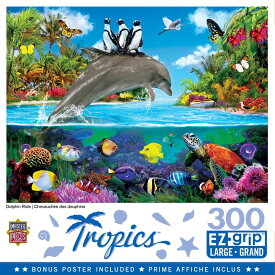 [送料無料] MasterPieces 300ピースEZグリップジグソーパズル - ドルフィンライド - 18 "x24" [楽天海外通販] | MasterPieces 300 Piece EZ Grip Jigsaw Puzzle - Dolphin Ride - 18"x24"