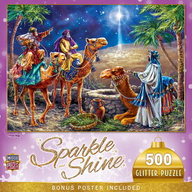 [送料無料] MasterPieces 500ピースグリッタークリスマスジグソーパズル - Three Magi [楽天海外通販] | MasterPieces 500 Piece Glitter Christmas Jigsaw Puzzle - Three Magi