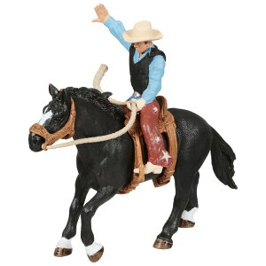 [RDY] [��������] Schleich �t�@�[�����[���h �T�h���u�����R ���C�f�B���O with �J�E�{�[�C ��������̃v���C�Z�b�g [�y�V�C�O�ʔ�] | Schleich Farm World Saddle Bronc Riding with Cowboy Toy Playset