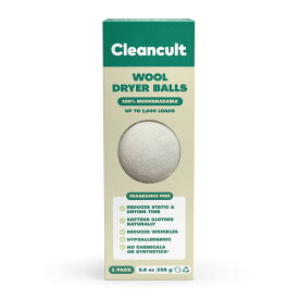 [RDY] [送料無料] cleancult オーガニックウール ドライヤーボール 柔軟剤入り 3個セット [楽天海外通販] | Cleancult Organic Wool Dryer Ball, Fabric Softener, 3 count