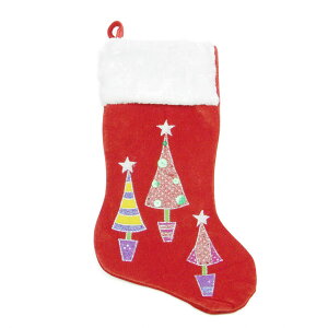 [] 20C`bhhJxxbgNX}Xc[XgbLOƃzCgtFCNt@[Jt [yVCOʔ] | 20" Red Embroidered Velveteen Christmas Tree Stocking with White Faux Fur Cuff