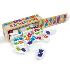 [RDY] [] Melissa  Doug h~mQ[i28̃Jtȃ^CƖؐ[{bNX [yVCOʔ] | Melissa  Doug Dominoes Tabletop Game with 28 Colorful Tiles in Wooden Storage Box