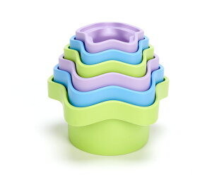 [RDY] [] Green Toys X^bLOJbv p[v^u[^O[AoXgC [yVCOʔ] | Green Toys Stacking Cups Purple/Blue/Green, Bath Toy