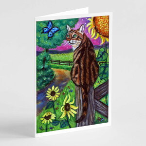 [RDY] [] Caroline's Treasures xKL̃O[eBOJ[hAtA5C`x7C`i8JEgj [yVCOʔ] | Caroline's Treasures Bengal Cat Greeting Cards with Envelopes, 5" x 7" (8 Count)
