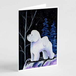 [RDY] [��������] Caroline's Treasures Starry Night Bichon Frise Greeting Cards with Envelopes, 5 x 7 (8 Count) [�y�V�C�O�ʔ�] | Caroline's Treasures Starry Night Bichon Frise Greeting Cards with Envelopes, 5 x 7 (8 Count)