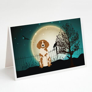 [RDY] [��������] Caroline'sTreasures Scary Brittany Spaniel Halloween Greeting Cards with Envelopes, 5 x 7 (8 Count)�i�L�������C���Y�g���W���[�Y �X�P�A���[�E�u���^�j�[�E�X�p�j�G�� �n���E�B���E�O���[�e�B��