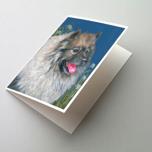 [RDY] [] Caroline's Treasures Keeshond O[eBOJ[hitjA5C` x 7C`i8JEg [yVCOʔ] | Caroline's Treasures Keeshond Greeting Cards with Envelopes, 5" x 7" (8 Count)