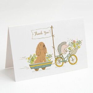 [��������] Caroline's Treasures �R�b�J�[�X�p�j�G�� �O���[�e�B���O�J�[�h�i�����t���j�A5�C���` x 7�C���`�i8�J�E���g [�y�V�C�O�ʔ�] | Caroline's Treasures Cocker Spaniel Greeting Cards with Envelopes, 5