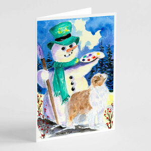 [RDY] [��������] Caroline's Treasures �I�[�X�g�����A���E�V�F�p�[�h�ƃX�m�[�}�� �O���[�e�B���O�J�[�h �����t���A5�C���` x 7�C���`�i8�J�E���g�j [�y�V�C�O�ʔ�] | Caroline's Treasures Snowman with Austr
