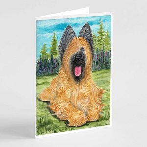 [��������] Caroline's Treasures �u���A�[�� �O���[�e�B���O�J�[�h �����t�� 5�C���` x 7�C���`�i8�J�E���g�j [�y�V�C�O�ʔ�] | Caroline's Treasures Briard Greeting Cards with Envelopes, 5" x 7" (8 Count)