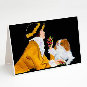 [��������] Caroline's Treasures Lady with her Japanese Chin Greeting Cards with Envelopes, 5 x 7 (8 Count) [�y�V�C�O�ʔ�] | Caroline's Treasures Lady with her Japanese Chin Greeting Cards with Envelopes, 5 x 7 (8 Count)