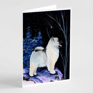 [RDY] [��������] Caroline's Treasures Starry Night Keeshond Greeting Cards with Envelopes, 5 x 7 (8 Count) [�y�V�C�O�ʔ�] | Caroline's Treasures Starry Night Keeshond Greeting Cards with Envelopes, 5 x 7 (8 Count)
