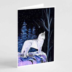 [RDY] [��������] Caroline's Treasures Starry Night Siberian Husky Greeting Cards with Envelopes, 5" x 7" (8 Count) [�y�V�C�O�ʔ�] | Caroline's Treasures Starry Night Siberian Husky Greeting Cards with Envelopes, 5" x 7" (8 Count)
